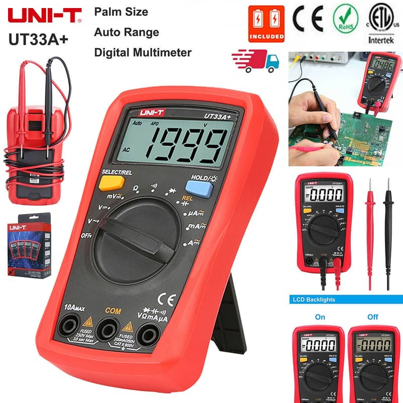 UNI-T UT33A+ Handheld Plam Size Auto Range Digital Multimeter 0