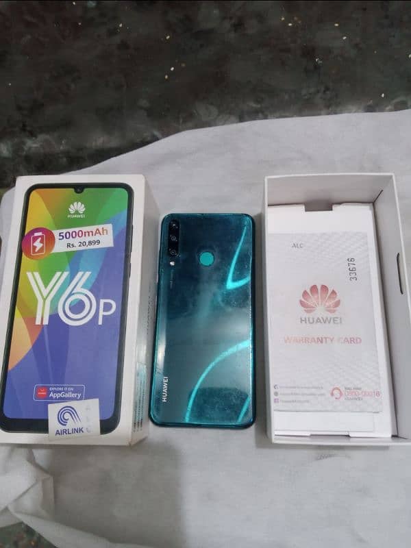 Huawei y6p 3/64 GB in Good condition complete box PTA officel Approved 1