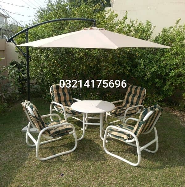 OUTDOOR GARDEN RATTAN UPVC FURNITURE SOFA SET CHAIRS TABLE UMBRELLA 15