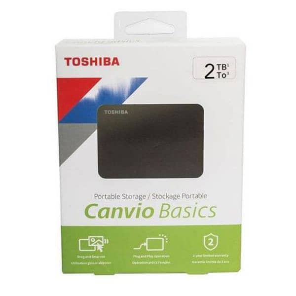 TOSHIBA Cavio Basics 2TB. Portable Storage Stockage 1