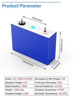 Brand New 3.2 volt 50 ampir lithium phosphate Lifepo4 Cells available