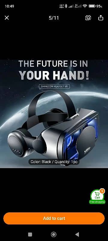 VRG Pro 3D VR Headset - Telescope Design, Immersive Gaming 5