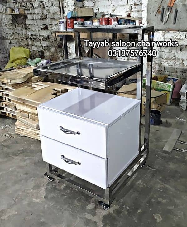 Parlour Chair/Saloon Chair/Shampoo Unit/Pedicure/Facial Bed/Trolley 11