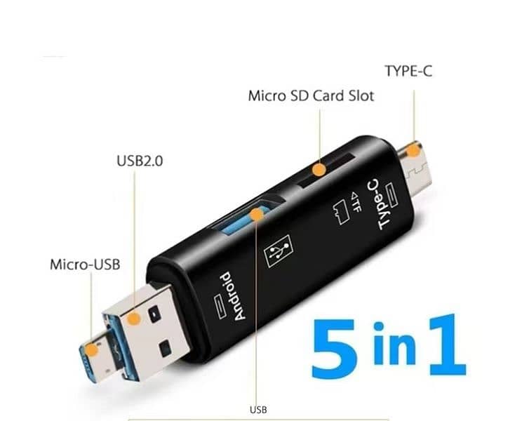 Multifuntion USB, MicroUSB, SD TF card slot  , OTG Type C, USB Slot 0