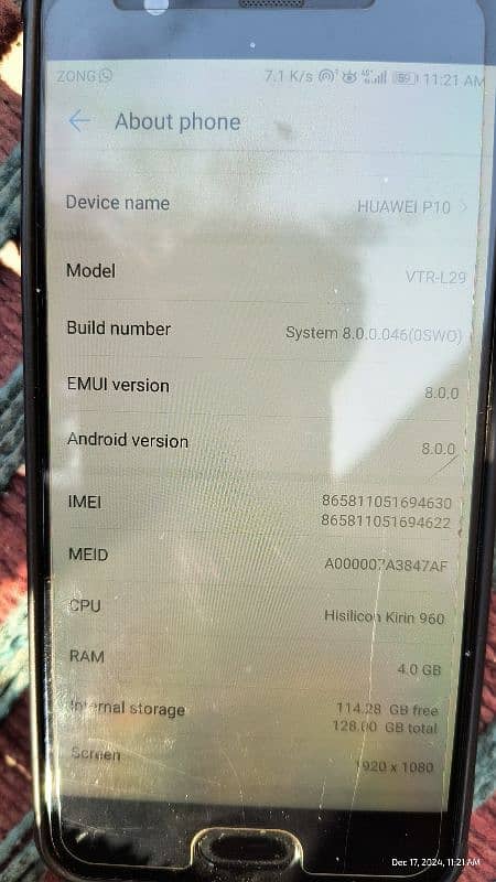 Huawei p 10.4. ram . 128. mamri kaml ka mobile hai 3