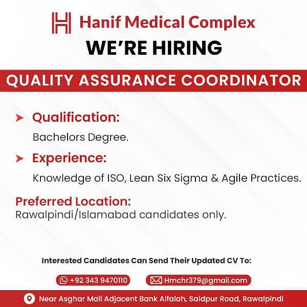 Quality Assurance Coordinator Required | QA Job | QA hiring 0