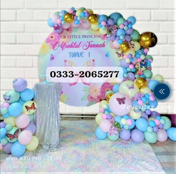 Birthday/ Mehndi Mayyo/ Wedding Anniversary Ballon Decor Event planner 4