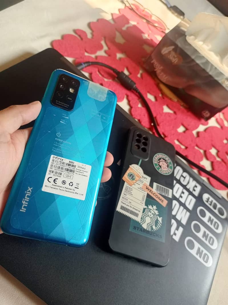 Infinix Note 8i with Original Box and Charger (6+128) + Cover 0