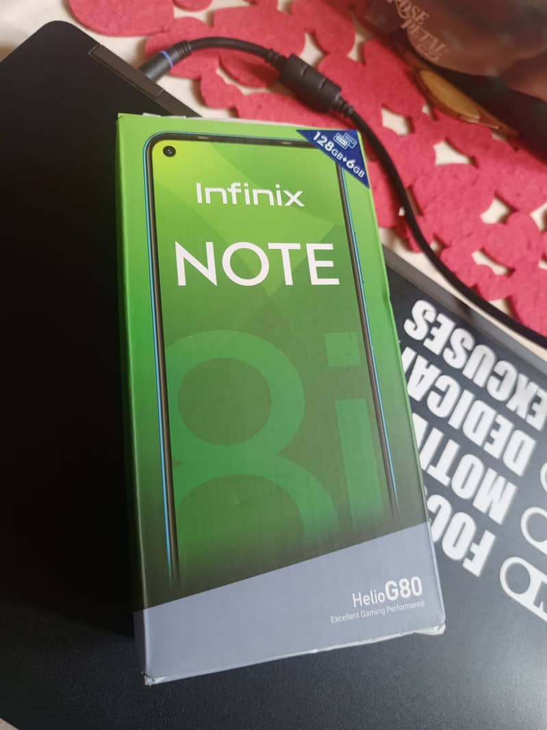 Infinix Note 8i with Original Box and Charger (6+128) + Cover 1