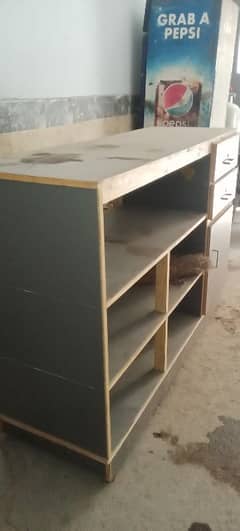 wood counter