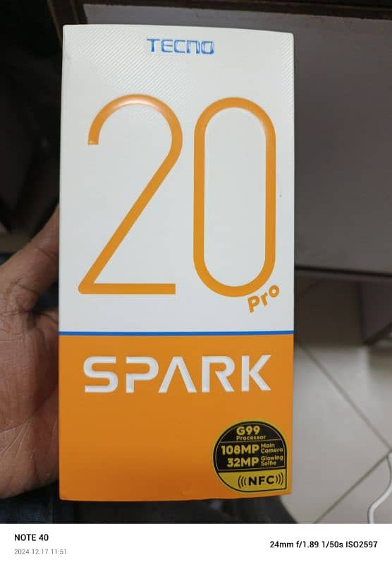 TECNO SPARK 20 PRO 16/256 11 Month Warranty. 1