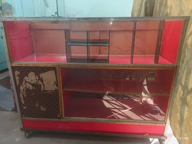 show case for sale with iron frame 1