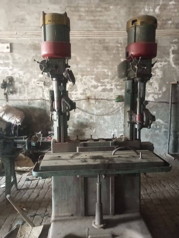 1power press 50ton 1 laeth machine 7 feet England 1 drill warma 2 head 3