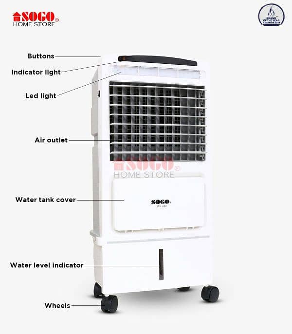 Sogo Rechargeable Air Cooler 8 Liter 3