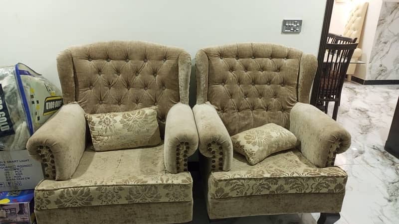 8 seater set sofa in brown 1