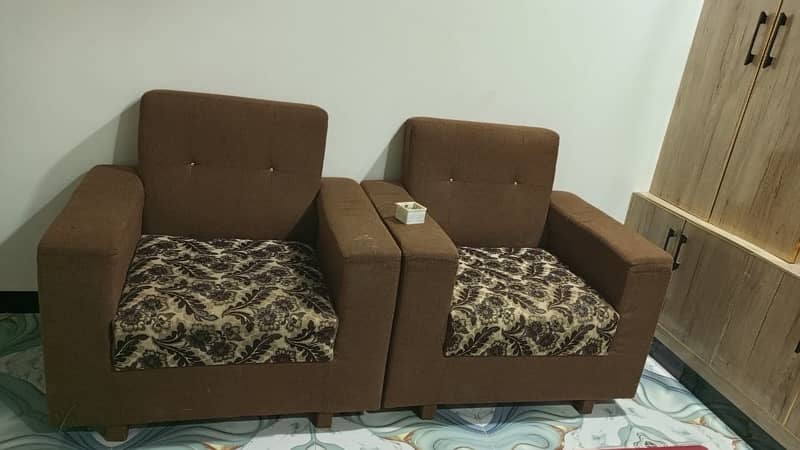 8 seater set sofa in brown 4