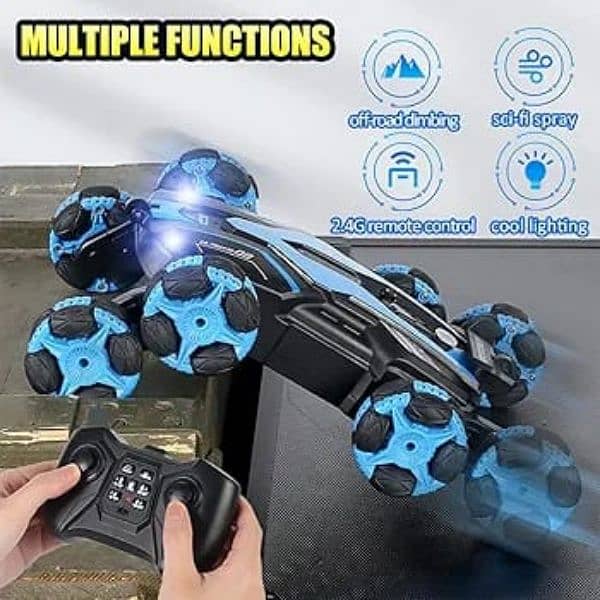 2.4G 8-Wd Transformer Stunt Lighting Remote Car ] Spray]Dance Mode 3