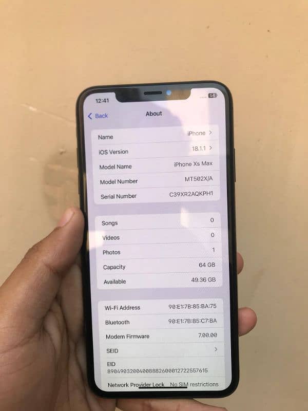 iPhone Xsmax 64gb Factory unlocked 7