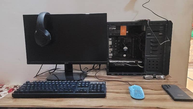 Full setup RX 580 8GB Acer ka2 Monitor Mechanical Keyboard, Headphone 11