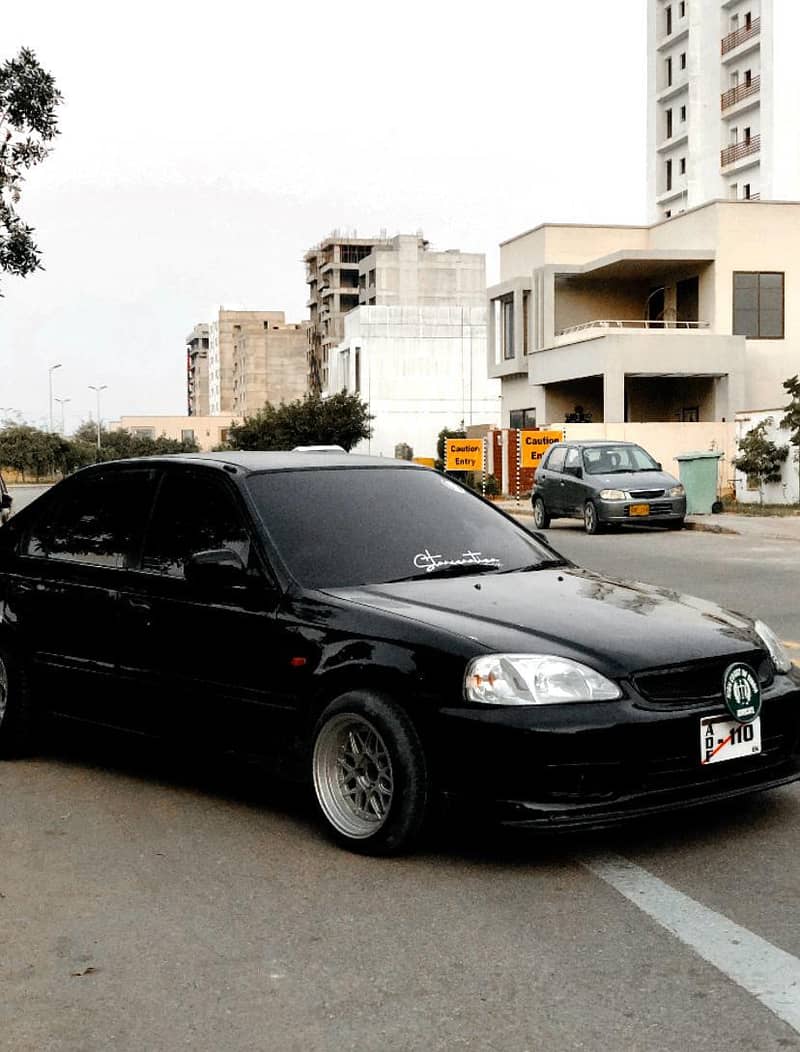 Honda Civic EXi 2000 golden number full modified btr then city Corolla 10