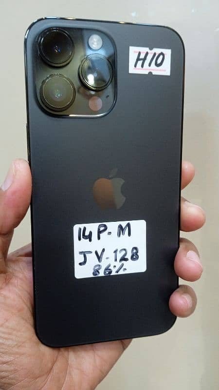 14 pro max black 128 GB for sale jv 0