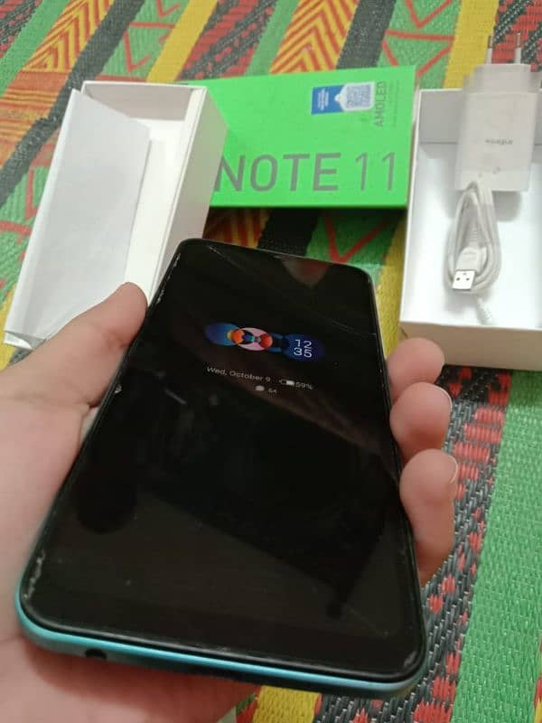 infinix note 11 full box charger urgent sell 5