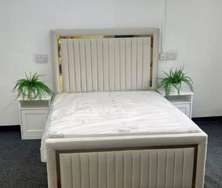 double bed set, king size bed set, sheesham wood bed set, furniture 2