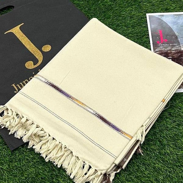 Off White Wool Shawl 1