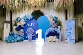 Birthday decoration / balloons decoration / aqeeqa ceremony / bride to