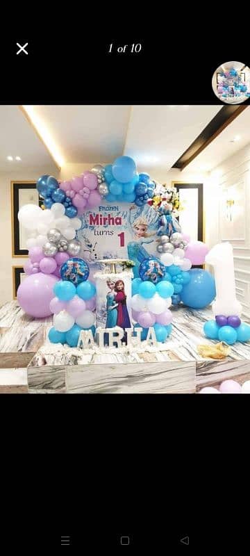 Birthday decoration / balloons decoration / aqeeqa ceremony / bride to 5