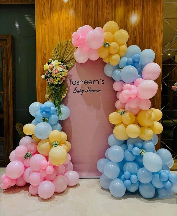 Birthday decoration / balloons decoration / aqeeqa ceremony / bride to 6