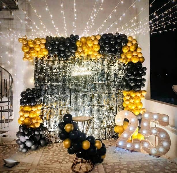 Birthday decoration / balloons decoration / aqeeqa ceremony / bride to 7