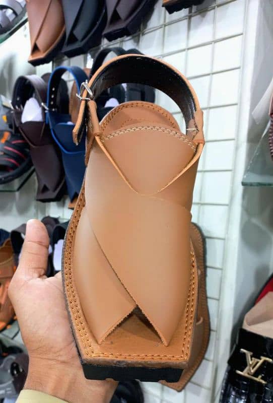 Brand New Mens Leather Peshawari Chappal 3