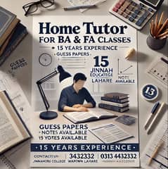 Home Tutor Available For BA & FA Classes