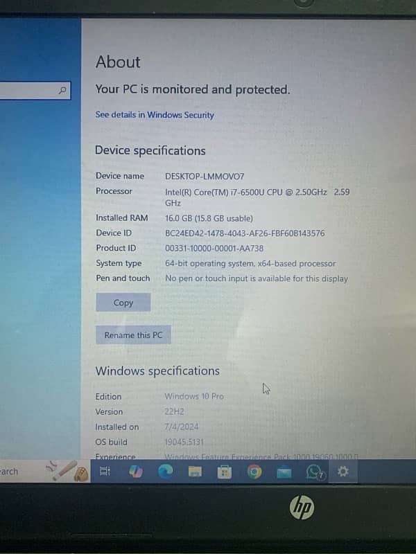 HP Pavilion 15 AB204TX 6gen 1