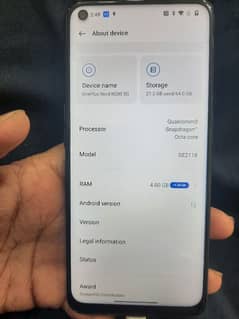 one plus n200 5g 4/64 single sim Pta approved