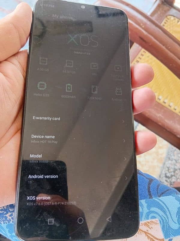 infinix hot 10 play. all ok. all original. one hand used only 5