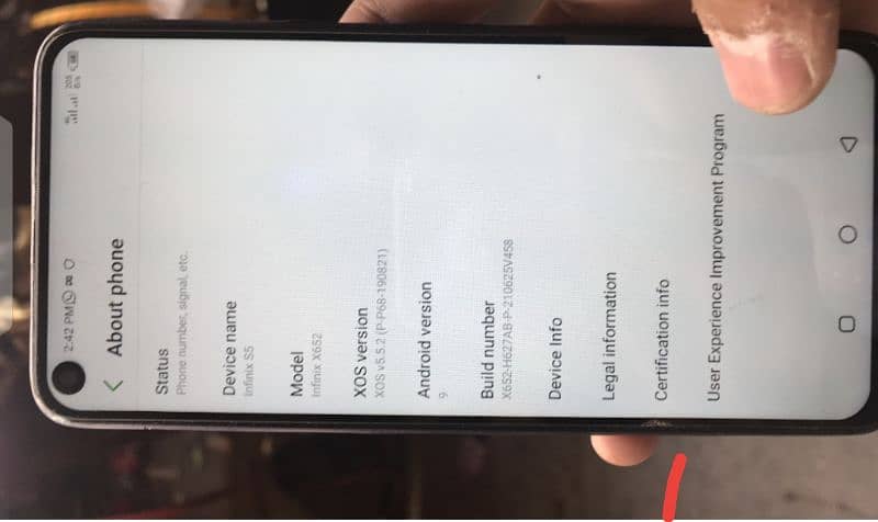 Infinix s5  PTA approved phone for sale 10/8 condition 3