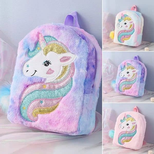 Unicorn Galaxy furr bag for kids 0