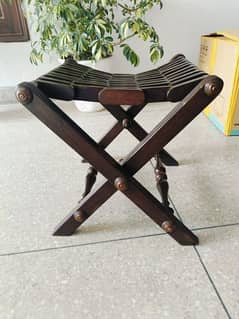 wood,s folding siting stools 1 pair