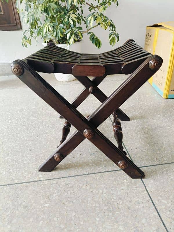 wood,s folding siting stools 1 pair 0