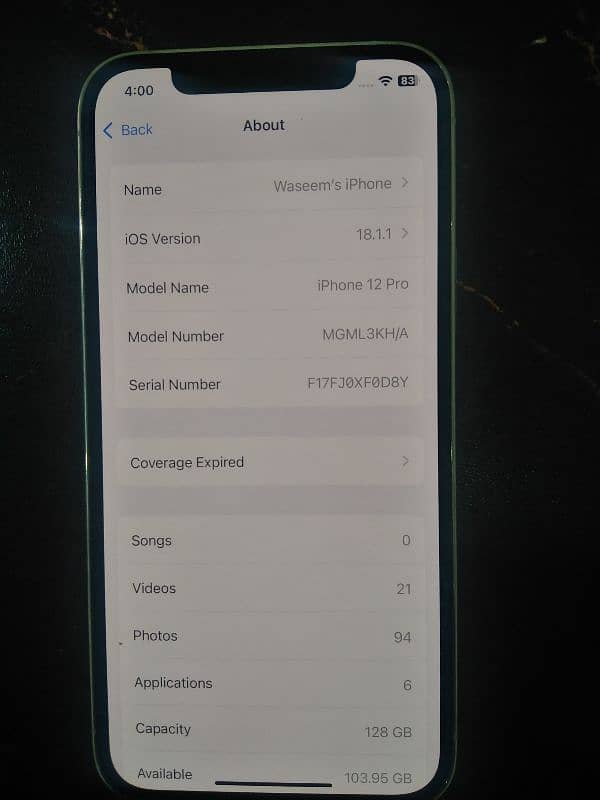 IPhone 12 pro - 128 GB - Non-PTA 0