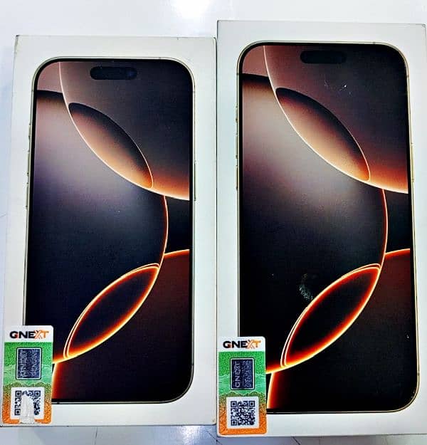 iPhone 16 pro 256 & 16 pro max 256 official PTA approved box pack 0