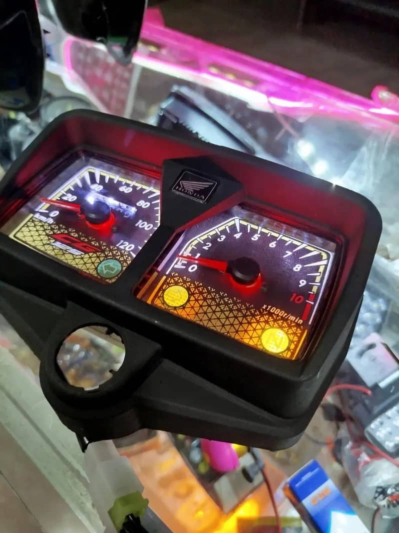 High Quality Black Speedometer With LED Lights - Perfect For 125 CC M 2