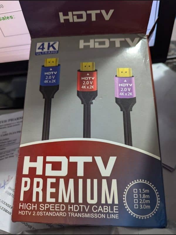 HDMI CABLE ULTRA HIGH SPEED 4k/60Hz For computers, laptops, projectors 0