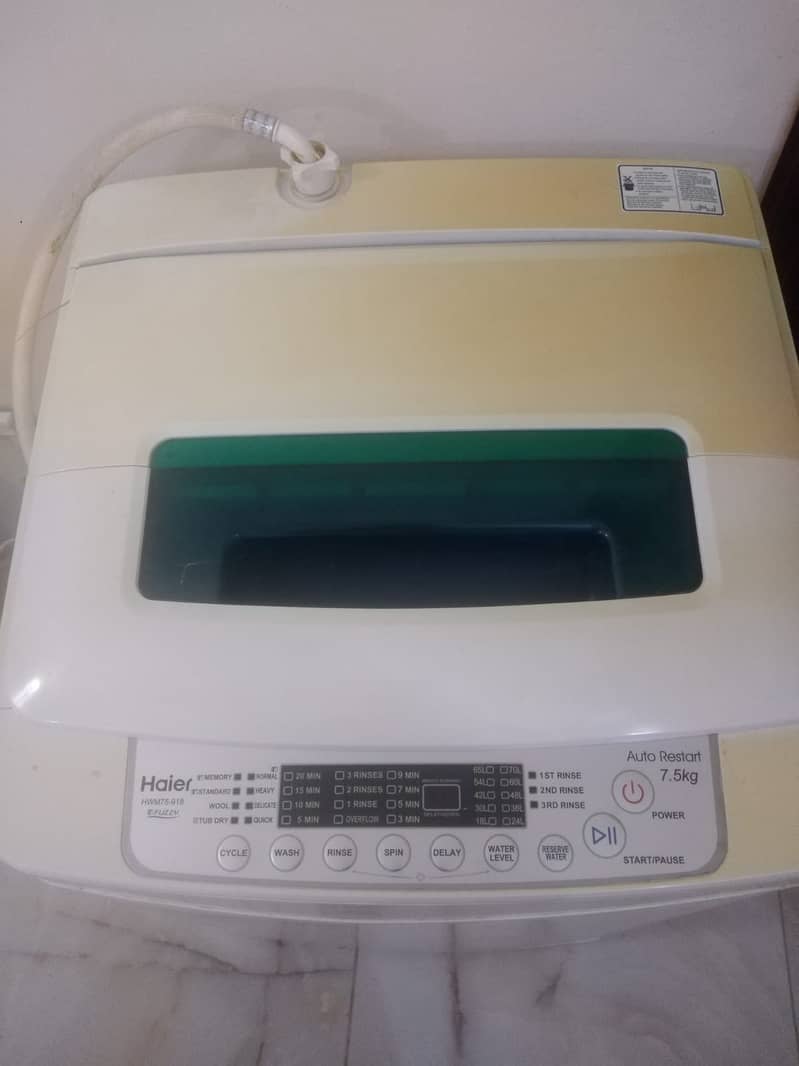 Haier Fully Autometic Top Load Washing Machine 7.5 KG 1