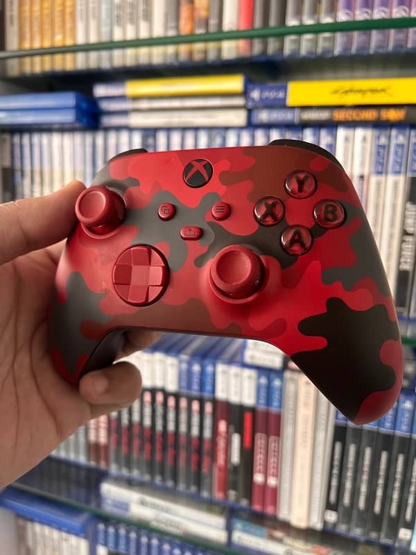 Xbox Series X red camouflage controller 0