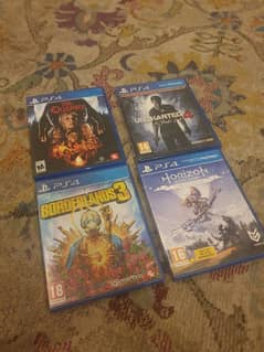 The Quarry, Horizon zero dawn, Uncharted 4, Borderlands 3