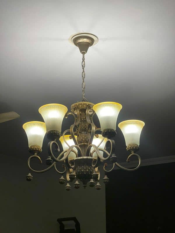 antique chandelier in elegant setting 0