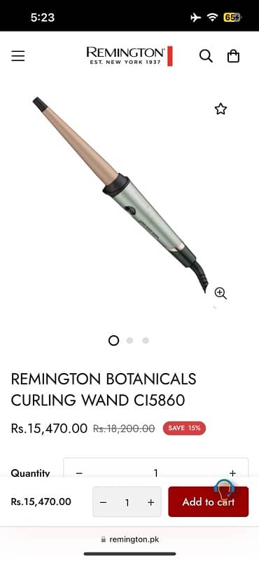 REMINGTON BOTANICALS CURLING WAND CI5860 0